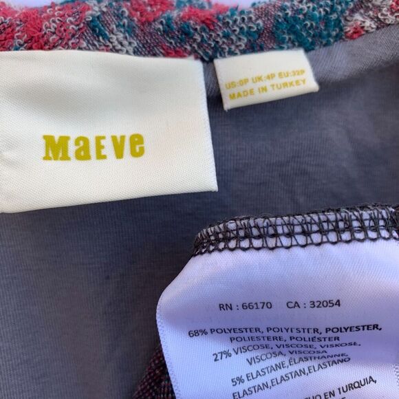 Anthropologie Maeve Jacquard Floral Sheath Dress Size 0P Purple Pink Sleeveless - Picture 4 of 9